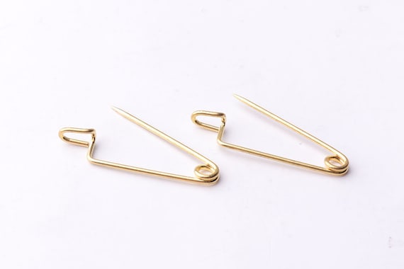 50pcs Gold Safety Pins 25mm X 5mm Safety Pin Small Pins Pin Stitching  Charming Pins Finding 