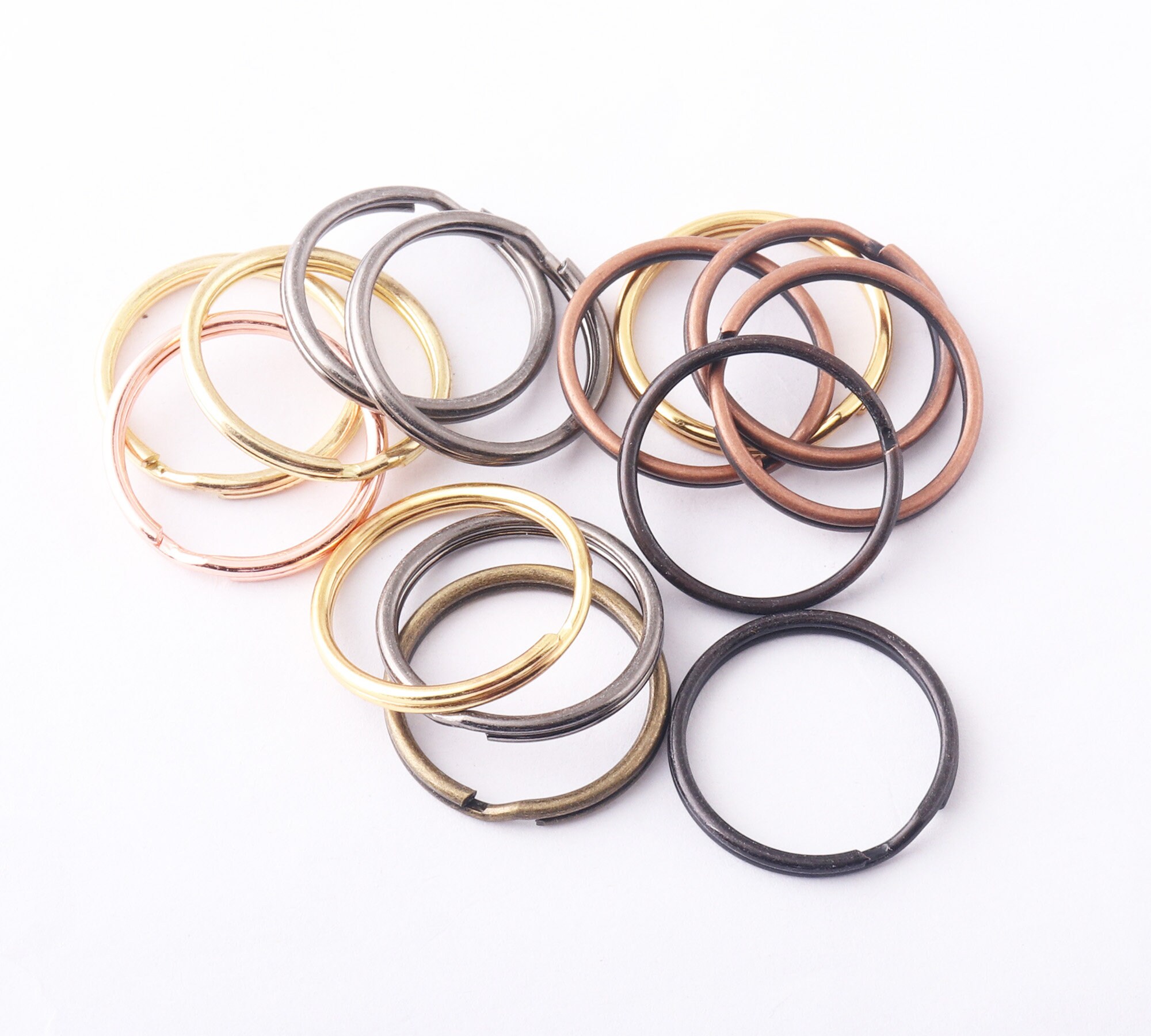 50pcs 20mm Split Key Ring Split Rings Round Keyring Double Etsy