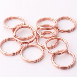 50pcs Bulk Jump Rings 15mm Rose gold Split Rings jump rings Double Loop Split Rings bulk split rings jewlery findings jewelry making