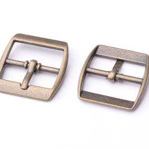 10 Stück Mittelstange Schnallen Bronze solide Schnalle Single Prong Gürtelschnalle Gurt Teller Schnalle Pin Schnalle Metallschnalle