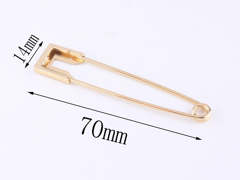 Kilt Pins Brooch Pins Larger Safety Pins Big Pins Safety Pins Findings Charm Pin 70mm Gold 1-8pcs image 4