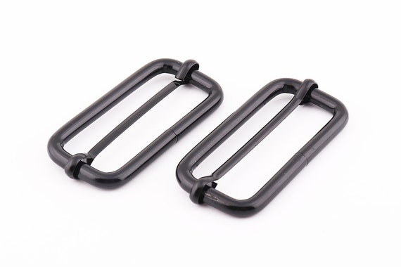 4pcs Black Adjuster buckle 2(50mm) Adjustable Slide Buckle Strap buckle  Strap slider strap adjuster purse hardware