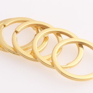 Key Ring Split Key Rings Keychain Key Rings Flat Keyrings Jump Rings Key Chain Findings High quality 25mm Gold 15pcs