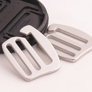 G Hook Metal Belt Buckle Backpack Strap Buckle Bra Slider Adjuster Belt Slider Matte Silver 1''inch25mm 6pcs image 2