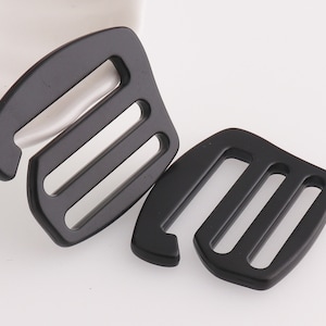 G Hooks Strap Slider Belt Adjuster Backpack Buckle Black Metal G Hook Strap Buckle For 1&#39;&#39; inch(25mm)webbing Black 6 pcs