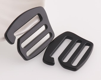 G Haken Gurt Schieber Gurtversteller Rucksack Schnalle Schwarz Metall G Hakengurt Schnalle Für 25mm(25mm) Gurtband Schwarz 6 Stk