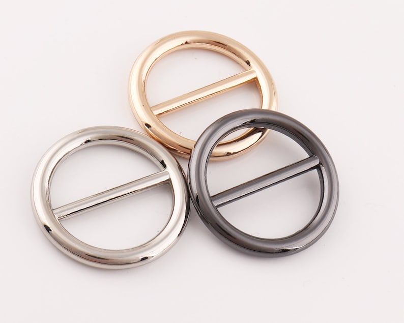 Circular Buckle Strap Buckles Belt Buckle Adjuster buckle Round Metal Slide Buckle adjuster slide buckle for bags fingdings 4pcs