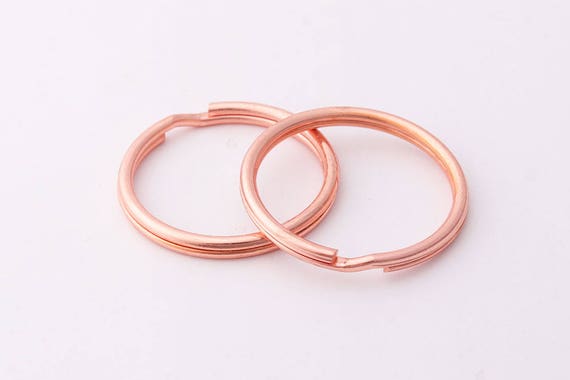 25mm Split Key Rings Keychain Split Rings Rose Gold and Gold