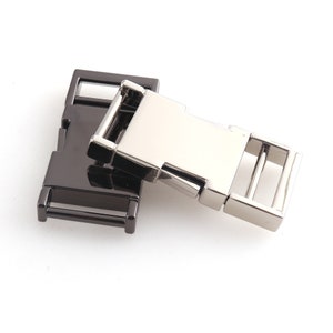 20mm Side Release Buckle,Black Metal Buckles Bag Turn Lock  Seat Belt Buckle Backpack Buckle Craft Clasp