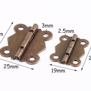 10st bronzen vlinder scharnier vak scharnier metalen scharnieren sieraden doos scharnier ondersteuning scharnier meubilair scharnieren vak maken hardware
