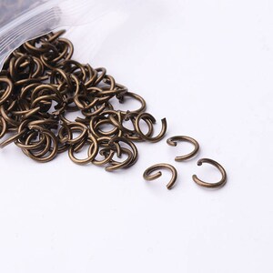 100pcs 6mm 7mm Open Jump Rings Antique Bronze Jumprings Round Jump Rings Bulk jump rings Jewelry Making Supplies