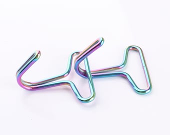 Metal Ganchos Pack Ganchos Abrigo Gancho Pared Ganchos Ropa Gancho para Pantalla Arco Iris 6pcs
