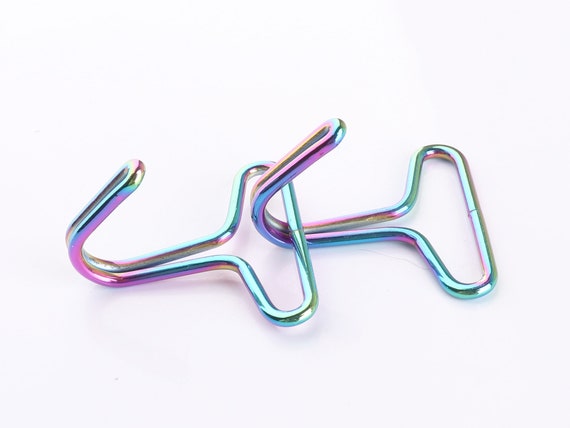 Metall Haken Pack Haken Mantel Haken Dreieck Wand Haken Kleidung Haken für Display Regenbogen 6pcs