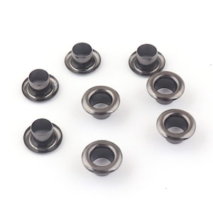Gunmetal Eyelet Grommets with washer 10mm*5mm*5mm Round Grommets Eyelets Metal eyelets Leather Craft Repair Grommet DIY Bag Shoes Belt Cap