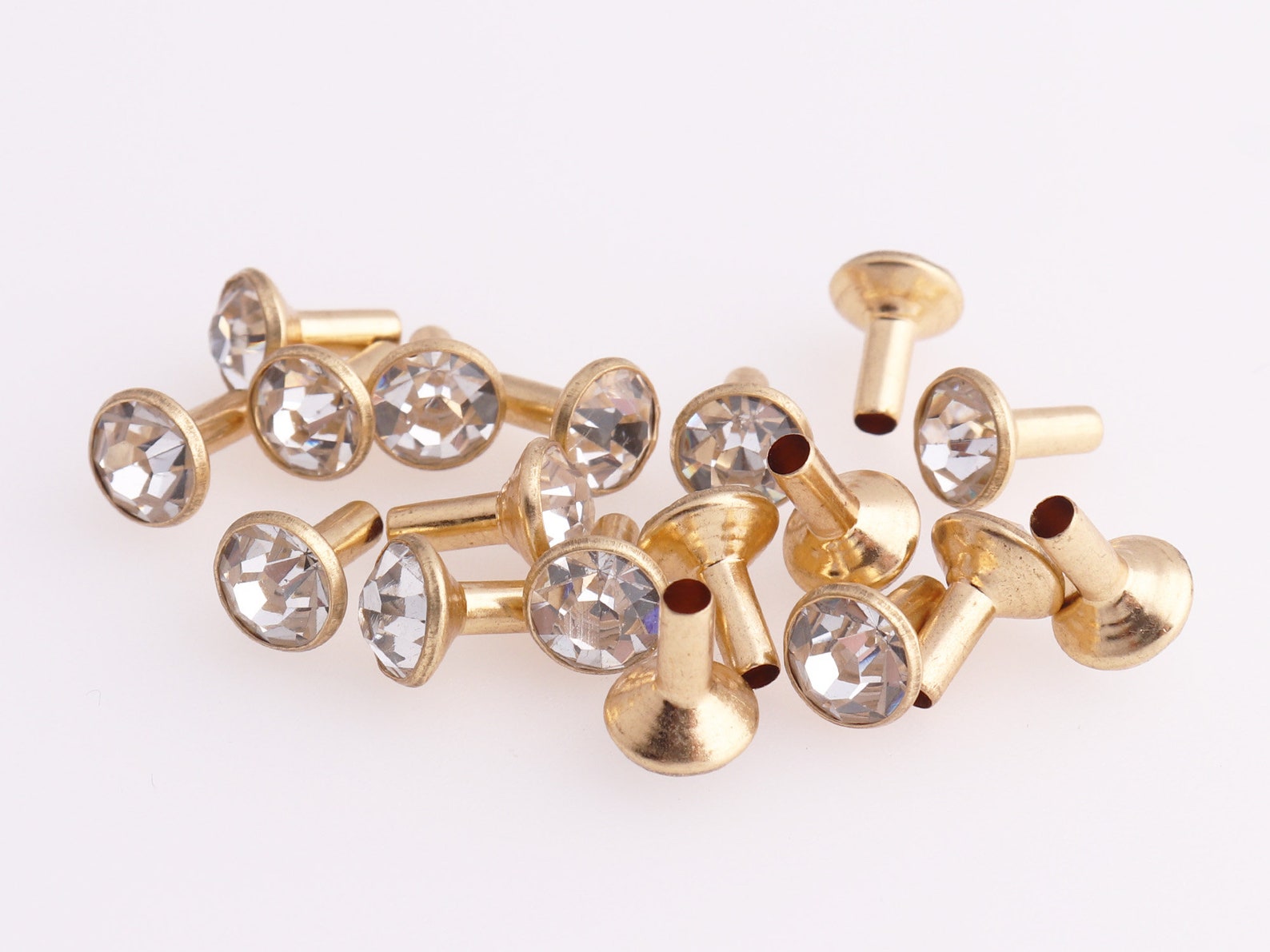 Rhinestone Rivets Crystal Rivets Nailheads Gemstone Rivet Etsy