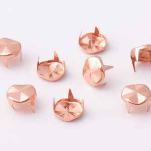 9mm Rose gold Nailhead studs Metal Studs Spots Nailheads Spikes Punk Rock Nailheads Spikes Rivets nailheads Decorations Findings