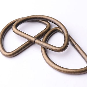 Bronze D-ring 10mm 37mm(inner) D rings Belts Strap D ring Purse ring Handbag Purse Bag Making Hardware