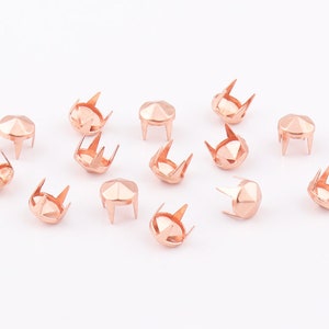 50pcs 6mm 7mm Rose gold Nailheads Spikes Nailhead Studs Metal Studs Nailheads Spikes Rivets