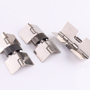 Sliver Spring Hinges Small hinges Box hinge Jewelry Box hinge Support hinge Parliament hinges Box hardware 10pcs