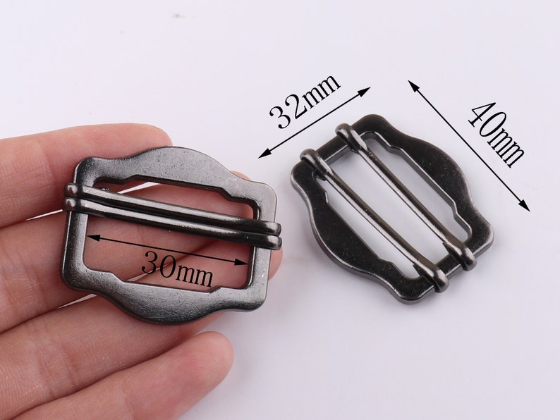 Belt Buckle Double Pin Sliding Belt Buckle Strap Buckle Adjuster 30mm buckle Pin buckle For Purse bag strap buckle slide 6pcs/12pcs image 3