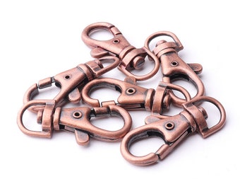 6pcs Swivel hook 3/8" Swivel snap hook lobster clasp Swivel hook Metal clasp keychain clasps purse hook Swivel Clasp Hooks