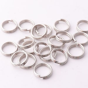 200pcs High Quality Split Rings 10mm Split Jump Rings Bulk split rings Double Loop Split Jump Rings Connectors Jewelry Findings