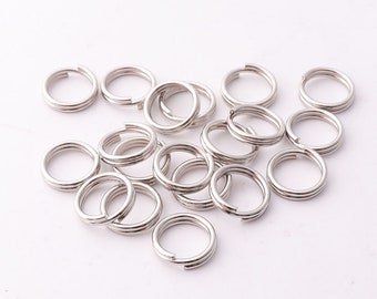 200pcs di alta qualità Split anelli 10mm Split Jump anelli bulk Split anelli doppio loop Split Jump anelli connettori gioielli risultati