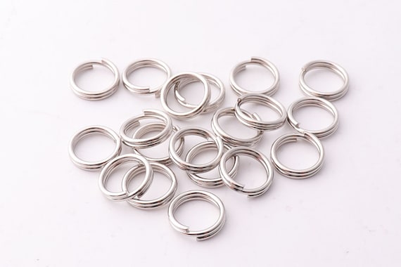 Double Split Rings for Keychains - Stainless Steel Double Jump Rings for  Jewelry