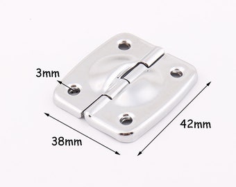 6pcs Box hinge silver hinges 38mm*42mm metal box hinges jewelry box hinge support hinge furniture hinges Box Making hardware