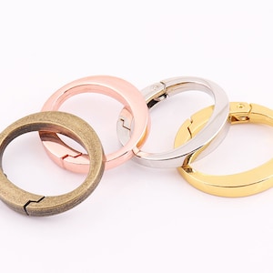 6pcs Spring gate ring 35mm*32mm Oval gate ring spring Oval ring push gate clasp hook spring snap hooks