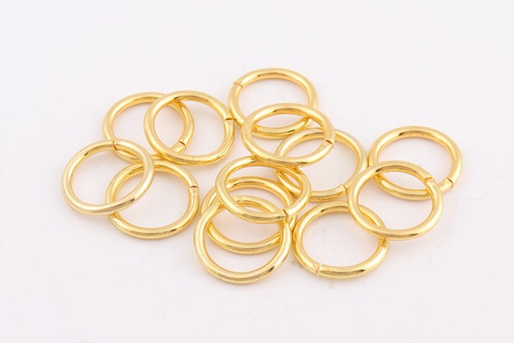 30pcs Gold o rings 1/2inch(13mm) inner Small o-Rings buckles Jewelry  Making Jump Ring for Sewing Straps Purse Rings Strap Rings