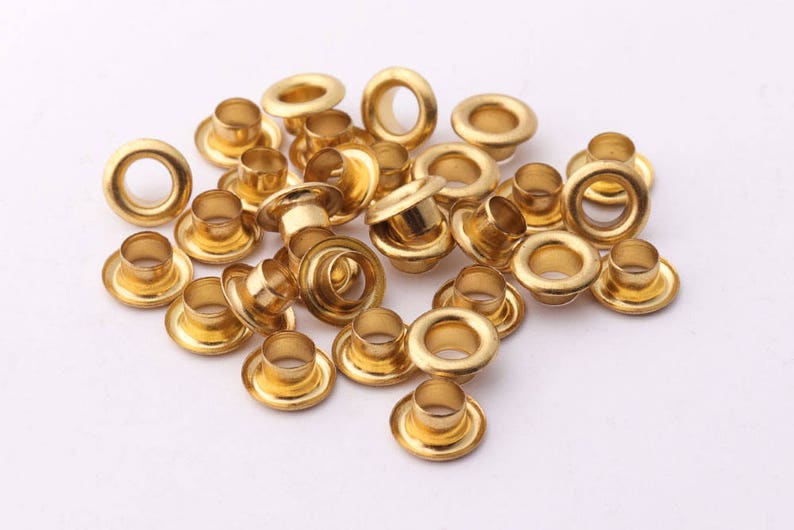 100pcs 8mm Gold Eyelet Grommets Brass Grommets Eyelets Metal Etsy