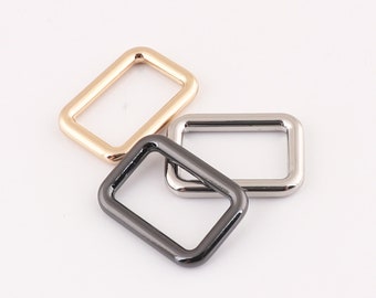 Rechthoek ringen mini gespen portemonnee ring riem rechthoek ring portemonnee handtas leder ambachtelijke hardware 20pcs