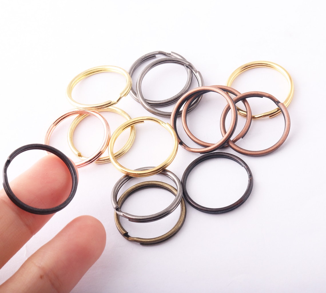 50pcs 20mm Split Key Ring Split Rings Round Keyring Double Etsy