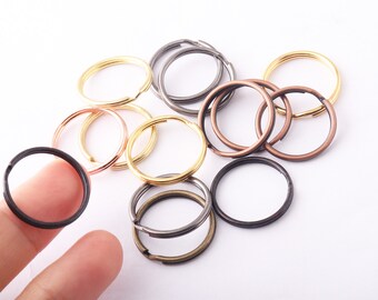 50pcs 20mm Split Schlüsselanhänger Split Ringe Runde Schlüsselanhänger Doppel Schleifen Schlüsselanhänger Schlüsselanhänger Ring geteilt Schlüsselanhänger Erkenntnisse