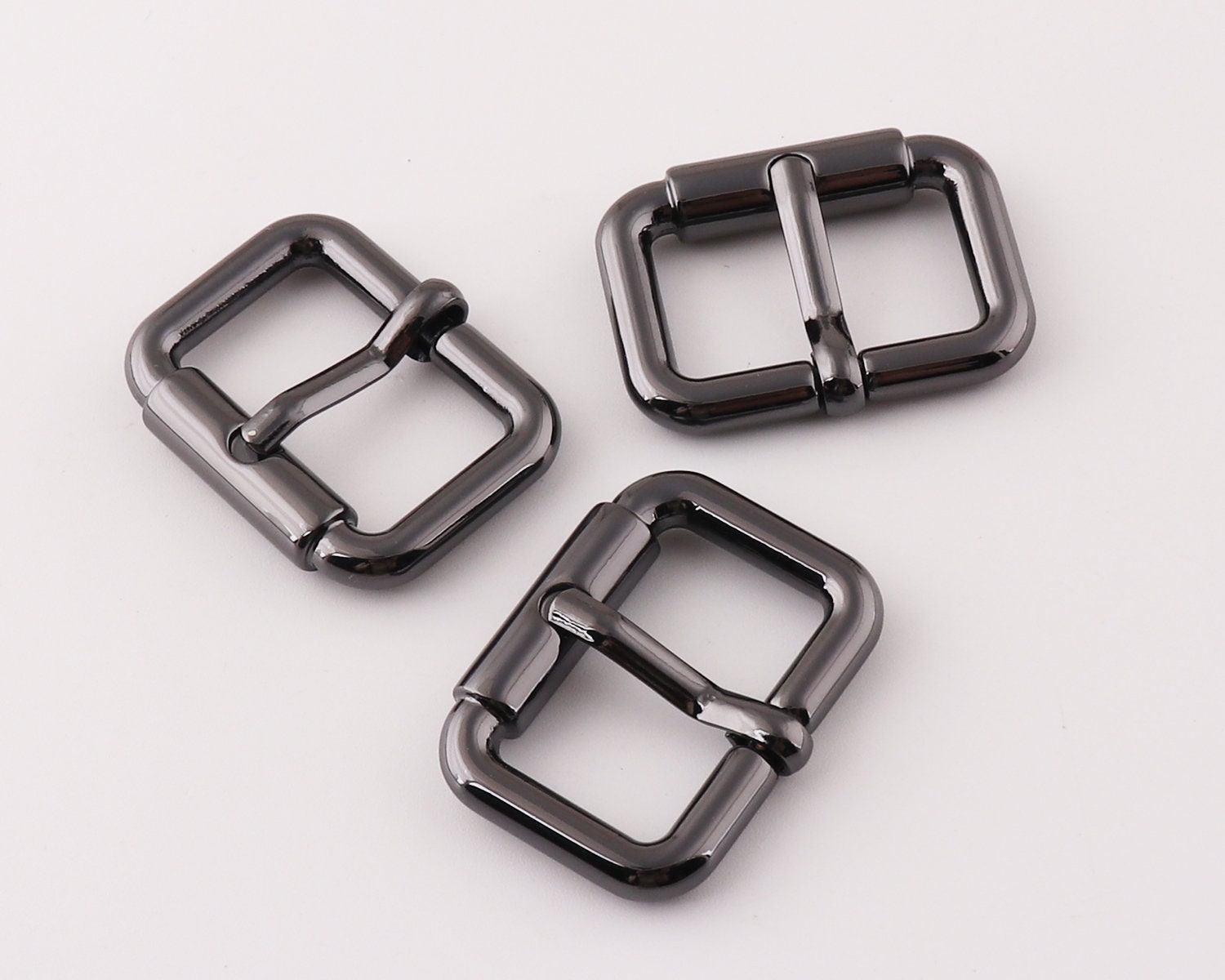 6 Pcs Gunmetal Pin Buckles Rolled Buckle Belt Buckles Center Etsy UK