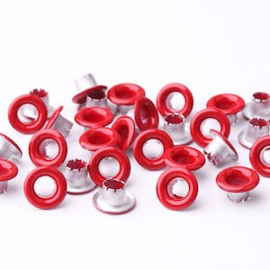100pcs Eyelets Grommets 9*4*5mm(OD * ID * Height) Brass Grommet Eyelet rivet studs For Leathercraft Shoes Canvas Clothes Decorations