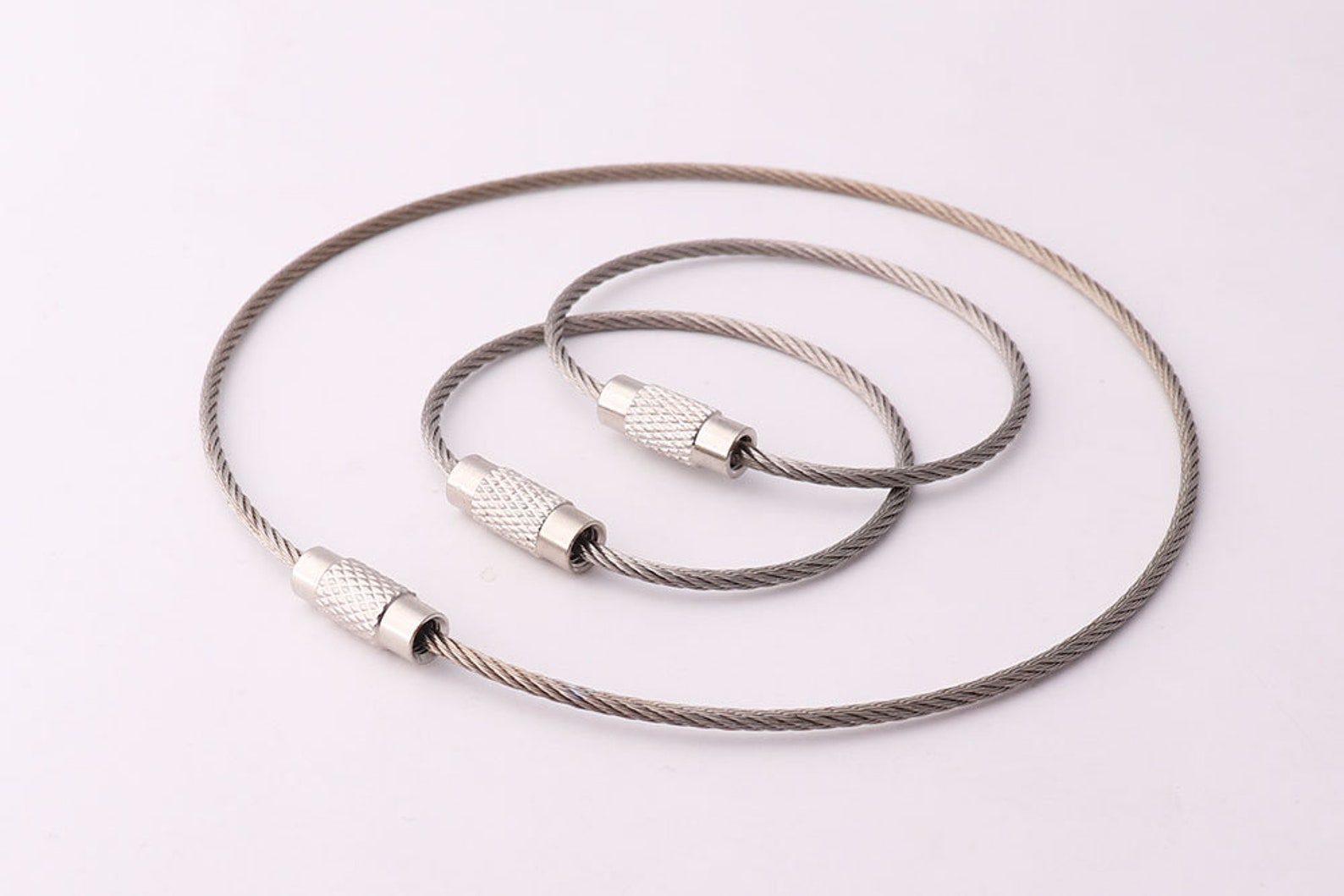 10pcs Wire Keyring Wire Keychain Cable Key Ring Key Holder Etsy