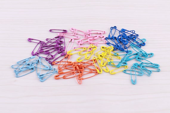 100pcs Colorful Safety Pins 19mm5mm Safety Pin Brooch Small Safety