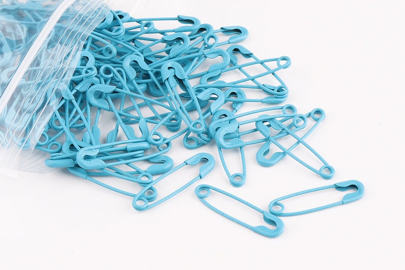 100pcs/500pcs 19mm Safety Pins Blue Safety Pin Small Pins Etsy