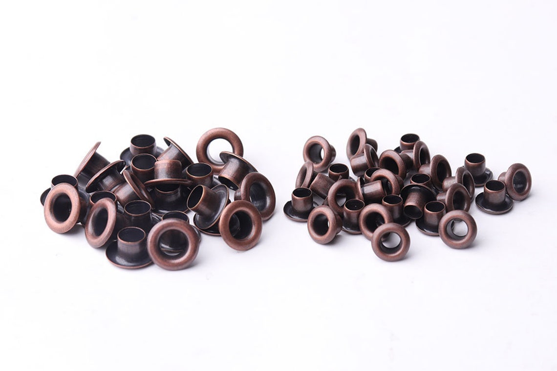 100pcs Copper Eyelets Grommets 6mm 8mm Brass Grommets Eyelets Etsy