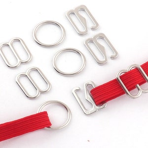 10-50set Silver Large Hook and Eye clasp 10mm wide Hook and Eyes Fasteners for Dresses Shirts and Bras