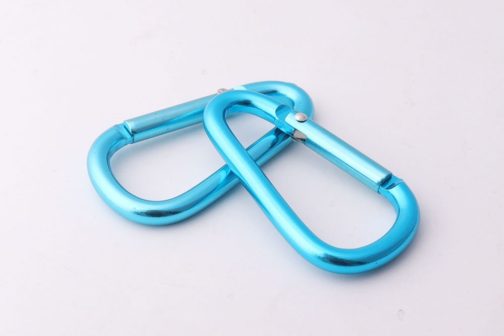 Lake blue Carabiner Clips Carabiner key chain Carabiner Etsy