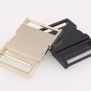 Side Release Buckle,Belt Buckle Backpack Lock Buckle Dog Collar Buckle Safety Buckle 37mm inner gold/black