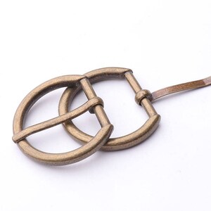 10Pcs Pin buckle belt buckle Strap Adjuster buckle Bronze Center Bar Buckle Single Prong Strap Buckles