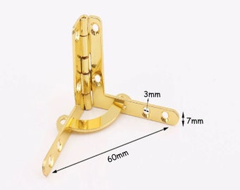 4pcs Gold Box cerniera Quadrant cerniera scatola di metallo cerniere gioielli scatola cerniera supporto cerniera mobili cerniere scatola hardware