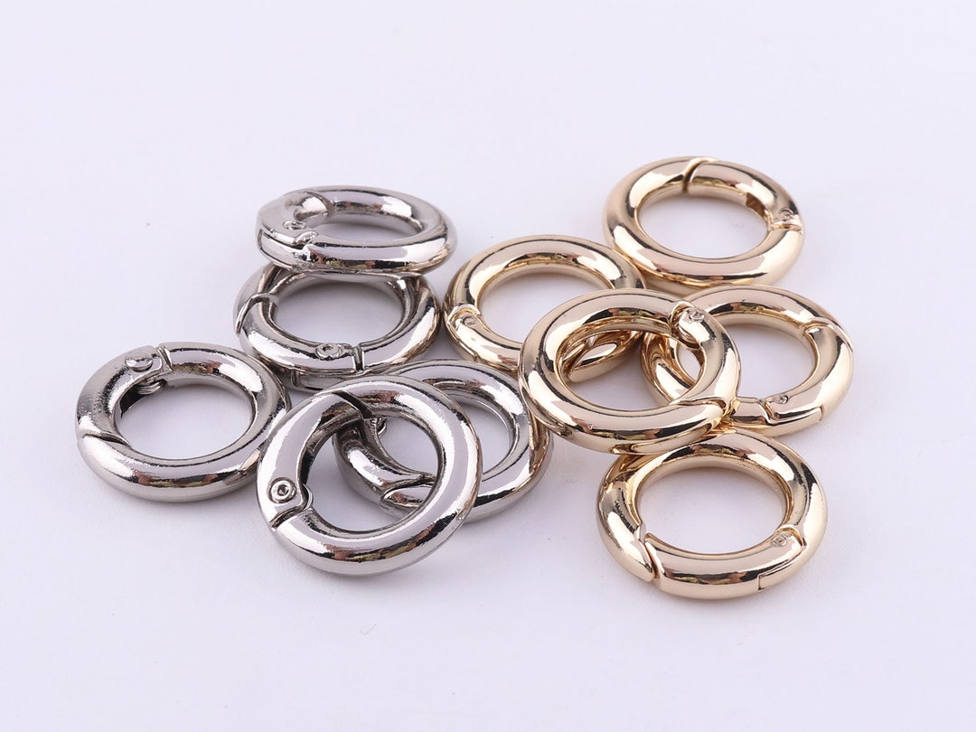 Mini Spring Gate Ring Round Spring Hook O Ring Snap Clasp Push Gate ...