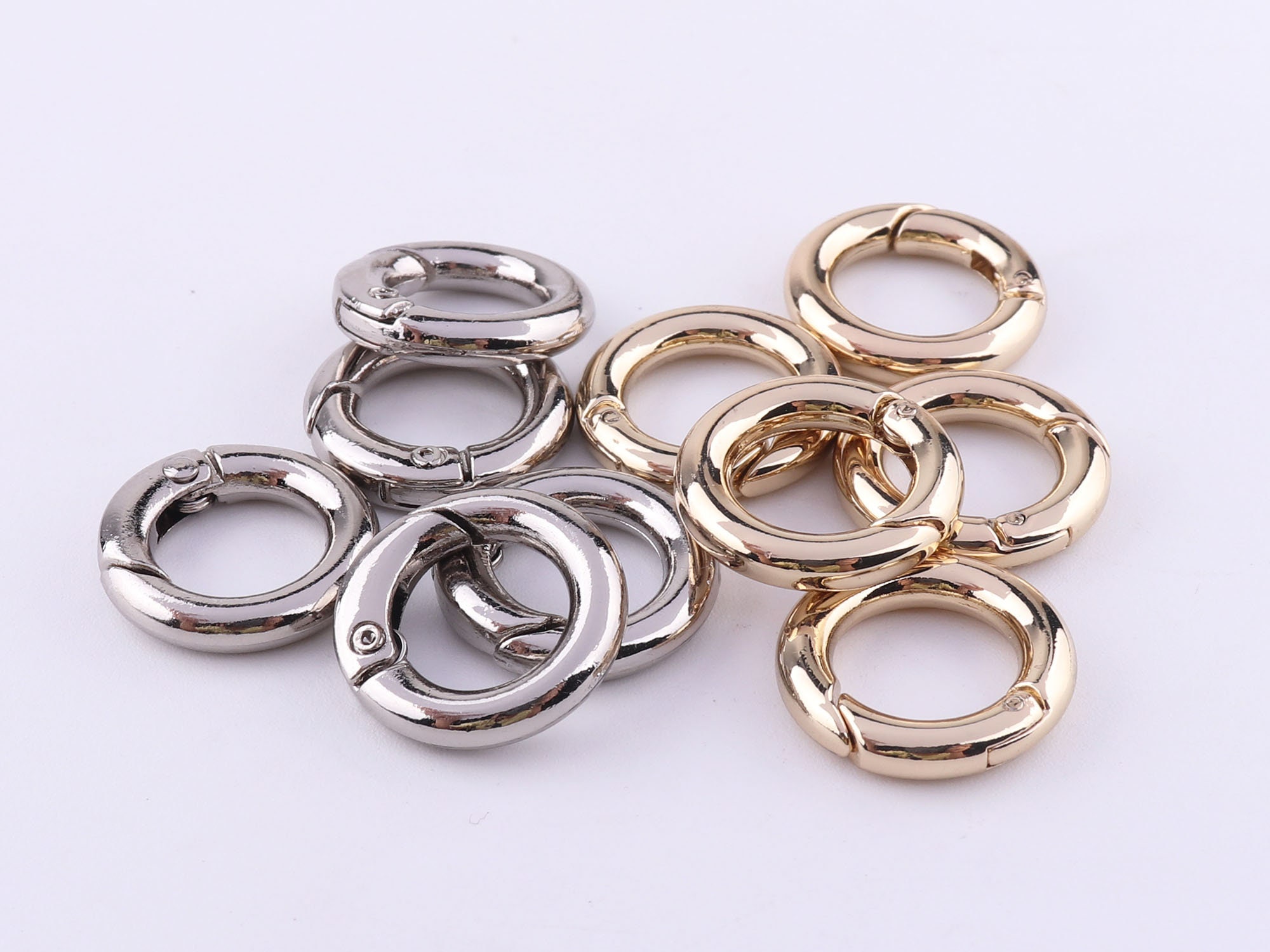 Spring Gate Round Ring Mini Spring Gate Ring Round Spring Hook O Ring Snap Clasp Push Gate ...
