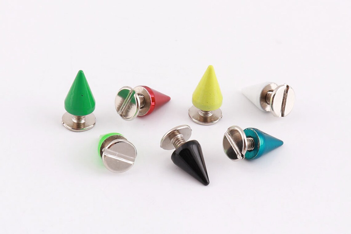 8set Mixed Color Bullet Rivet Spike Screw Rivets Fastening - Etsy