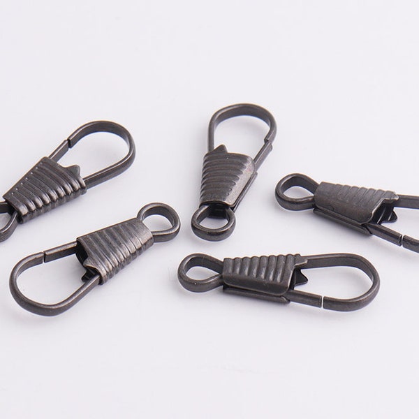 30pcs Gunmetal Schlüsselband Snap-Clip Haken 24 mm * 9 mm Schlüsselband Clips Schlüsselband Haken Schmuck Karabiner